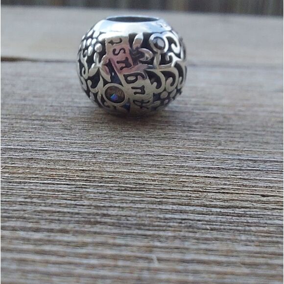 925 Silver August Birthstone Charm - Picture 3 of 4